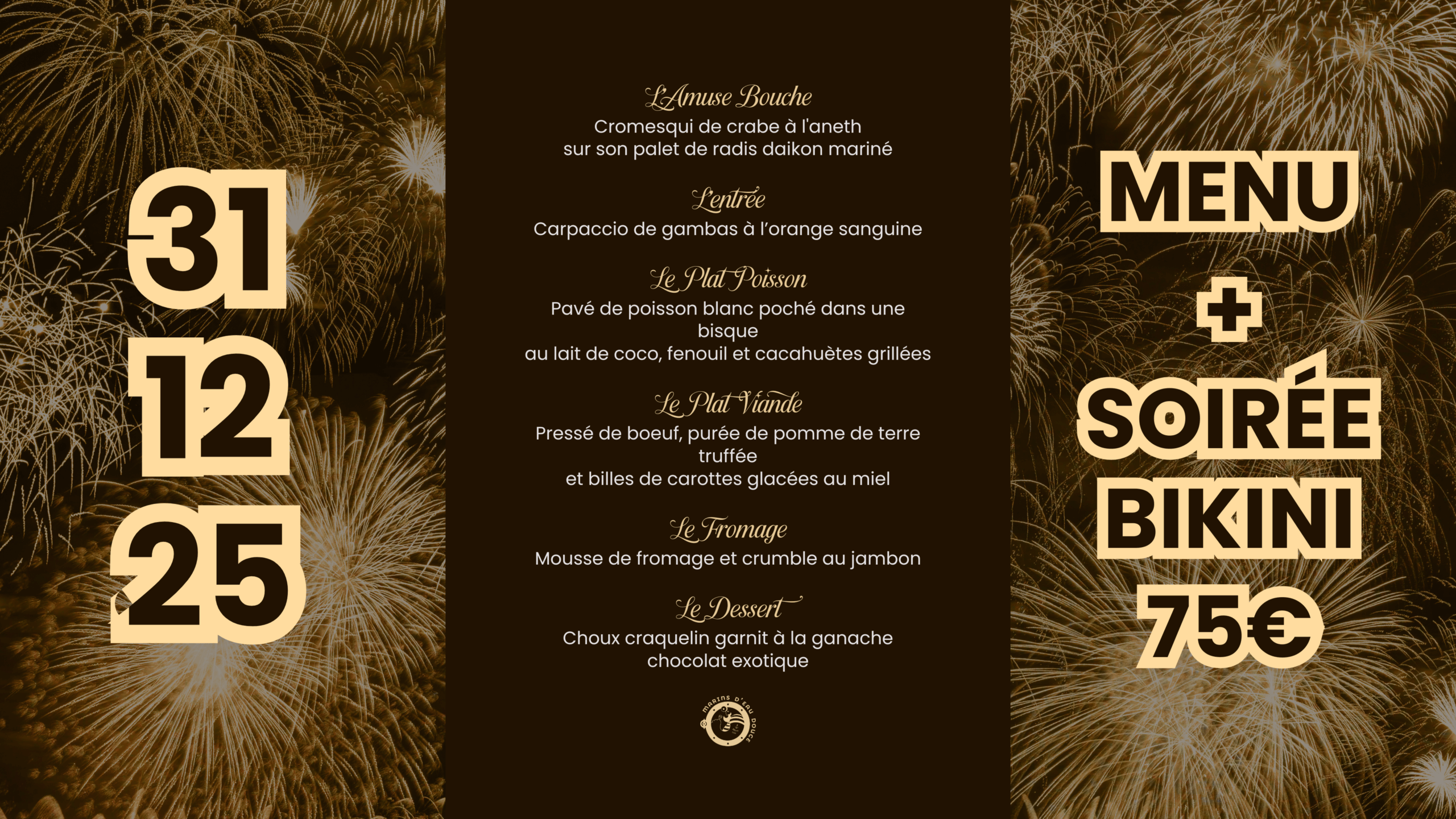 LES MARINS MENU REVEILLON 2025